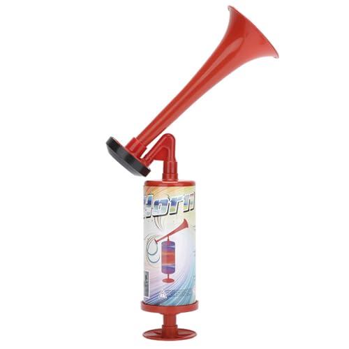 Stadionhorn, manuelle Stadion-Trompete,Luftdruck-Fanfare Air Horn Extrem Laut,Handheld Air Pumpe Laut Sound Hand Signalhorn für Sports，Air Horn,Fussball Fanfare Druckluft Horn (große Größe) von GERUI