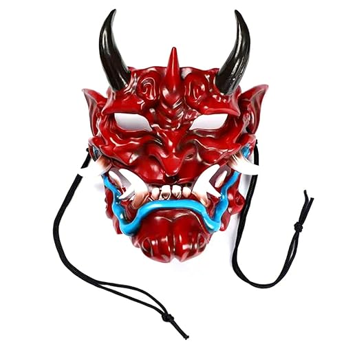 GEST Fangs Hannya Samurai Oni Maske für Männer - Japanische Traditionelle Dämon Ninja Punk Maske für Halloween Cosplay Requisiten von GEST
