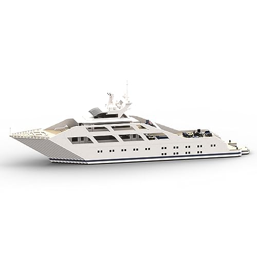 GEST Technik Luxus-Yacht Modulare Baukästen, 6312Stück Riesiges Luxusyacht-Schiffsmodell, MOC Hochsimulationsboot Sammelbares Konstruktionsspielzeug von GEST