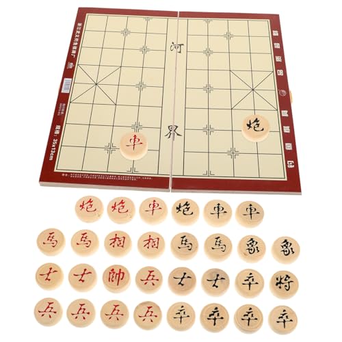 GETAJGHSD 1 Box Faltbares Chinesisches Schach-brettspiel-Set Aus Holz, Klassisches Xiangqi-klappschachbrett, Chinesisches Schach-Set, Xiangqi-reisespiel-Sets GETAJGHSD 1 Box Faltbares Chinesisches Schach-brettspiel-Set Aus Holz, Klassisches Xiangqi-klappschachbrett, Chinesisches Schach-Set, Xiangqi-reisespiel-Sets von GETAJGHSD