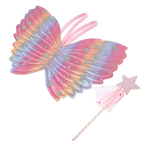 GETAJGHSD Feenflügel für Mädchen 1 Set Feenstab-schmetterlingsflügel für Geburtstagsparty-zubehör von GETAJGHSD