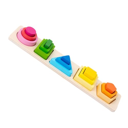 GETAJGHSD 1 Satz Geometrisches Sortierspielzeug aus Holz Stapelturm mit Formen für Lernspielzeug für Geburtstage und Feiertage Fördert Logisches und Farberkennung aus Stabilem Langlebigem GETAJGHSD 1 Satz Geometrisches Sortierspielzeug aus Holz Stapelturm mit Formen für Lernspielzeug für Geburtstage und Feiertage Fördert Logisches und Farberkennung aus Stabilem Langlebigem von GETAJGHSD