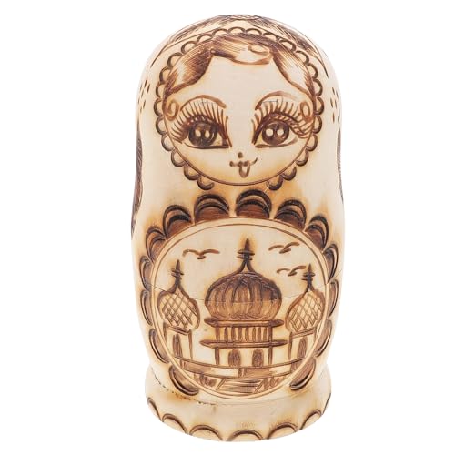 GETAJGHSD 5-lagiges Russisches Matrjoschka-Puppen-Spielzeug Aus Holz Für Jungen Und Mädchen Unvollendetes Bastelset GETAJGHSD 5-lagiges Russisches Matrjoschka-Puppen-Spielzeug Aus Holz Für Jungen Und Mädchen Unvollendetes Bastelset von GETAJGHSD