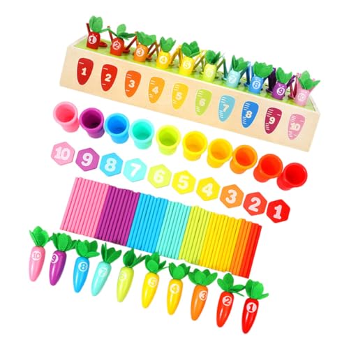 GETAJGHSD Pädagogisches Kinder-Set Spielzeug Holz Zahlen Sortierblöcke Sicheres Lernspielzeug Für Kleinkinder Kinder von GETAJGHSD