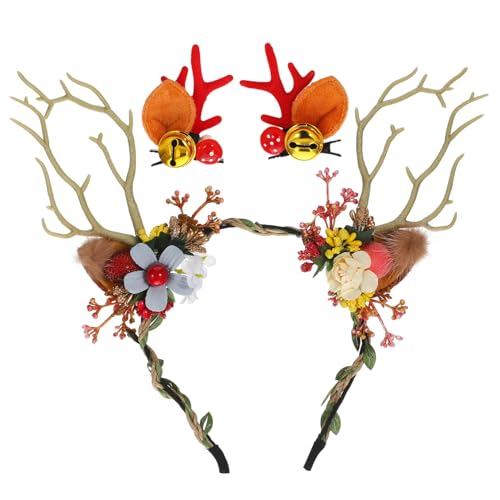 GETAJGHSD 1 Satz Realistisches Stirnband mit Antlers Süße Haarspangen für Halloween Weihnachten Cosplay und Fotorequisiten GETAJGHSD 1 Satz Realistisches Stirnband mit Antlers Süße Haarspangen für Halloween Weihnachten Cosplay und Fotorequisiten von GETAJGHSD