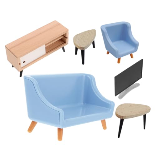 GETAJGHSD Komplettes 6-teiliges Miniatur-wohnzimmermöbelset Für Puppenhausprojekte Zubehörset GETAJGHSD Komplettes 6-teiliges Miniatur-wohnzimmermöbelset Für Puppenhausprojekte Zubehörset von GETAJGHSD