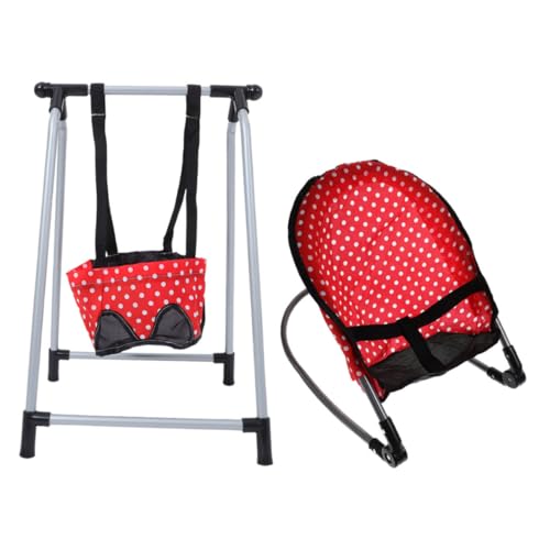 GETAJGHSD 1 Set Babypuppen-schaukelstuhl Und Schaukel-Set, Babypuppenschaukel, Tragbarer Träger Für Mädchen-Rollenspiele Und Puppenmöbel-Sammlung von GETAJGHSD