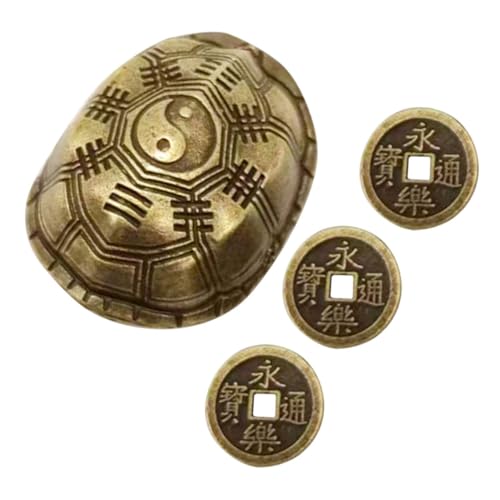 GETAJGHSD 1 Set Bagua Schildkröte Shell Messing Figuren Schreibtisch Ornament Metall Figuren Kupfer Handwerk Ornamente von GETAJGHSD
