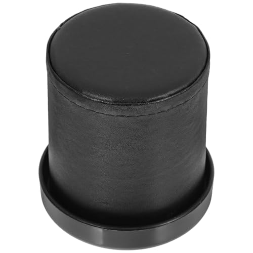 GETAJGHSD 1 Set Geräuschloser Leder Siebbecher, Würfel, Kompaktbecher, Würfel Schüttelbecher, Stumme Würfelbecher, Barzubehör, Spielzubehör, Kleiner Würfelbecher, Würfel Schüttelhalter, von GETAJGHSD