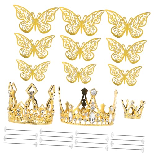 GETAJGHSD 1 Set Kuchenkronen Dekoration, Blumenarrangement Zubehör, Braut Blumenkrone, Blumenstrauß Dekorationen, Blumenstrauß Krone, Kleine Krone Für Blumenstrauß, Braut Blumenkrone, Mini GETAJGHSD 1 Set Kuchenkronen Dekoration, Blumenarrangement Zubehör, Braut Blumenkrone, Blumenstrauß Dekorationen, Blumenstrauß Krone, Kleine Krone Für Blumenstrauß, Braut Blumenkrone, Mini von GETAJGHSD