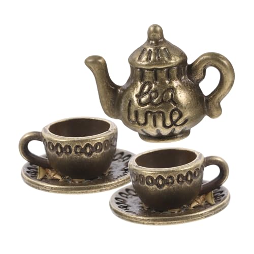 GETAJGHSD 1 Set Mini Aus Metall, Puppenhaus Teetasse, Miniatur Kaffeetasse, Puppenhaus Zubehör, Mini Rollenspielzeug, Mini , Mini Hausdekor, Mini Zubehör, Küchen Rollenspiel von GETAJGHSD
