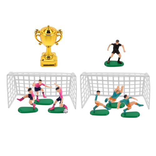 GETAJGHSD 1 Set Puppenhaus Fußballmodell, Puppenhaus, Kunststoff Fußballspieler, Fußball Partydekorationen, Tischdekoration, Mini, Kunststoff Fußballspieler, Puppenhaus Zubehör, von GETAJGHSD