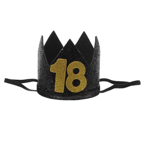 GETAJGHSD Hut Zum 18 Geburtstag Schwarze Krone Partyzubehör Hut Für Erwachsene Für Geburtstagsfeiern Und Kostüme GETAJGHSD Hut Zum 18 Geburtstag Schwarze Krone Partyzubehör Hut Für Erwachsene Für Geburtstagsfeiern Und Kostüme von GETAJGHSD