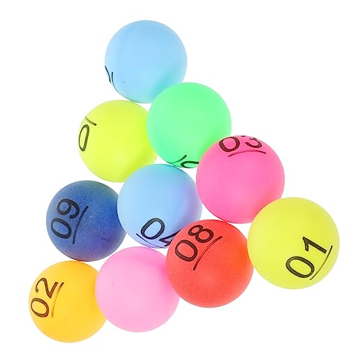 GETAJGHSD 10 Stück Farbnummern Ballbox Zahlenauswahlball Party Draw Farbtische Tennis Picking Bälle Für Partybälle Für Unterhaltungsparty Aktivitätsbälle von GETAJGHSD