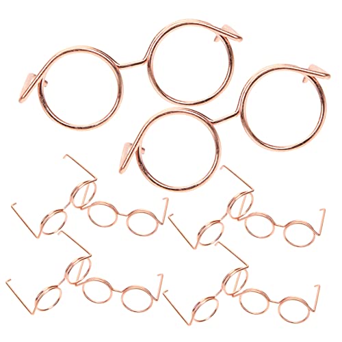 GETAJGHSD 10 Stück Mini Puppenbrillen Gold Doll Eyewear Metallrahmen Stylische Accessoires für Puppen für Rollenspiele und DIY Projekte GETAJGHSD 10 Stück Mini Puppenbrillen Gold Doll Eyewear Metallrahmen Stylische Accessoires für Puppen für Rollenspiele und DIY Projekte von GETAJGHSD