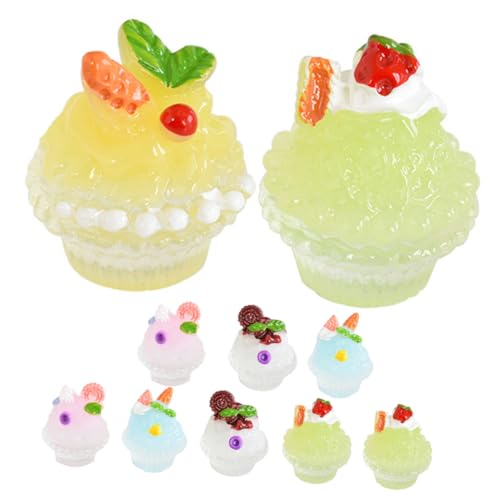 GETAJGHSD 10 Stück Miniatur Eiscreme Puppenhaus Deko Teiliges mit Bunten Fake Dessert Modellen für Kreative Miniaturszenen und Spielzeugdekoration von GETAJGHSD