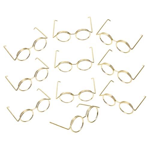 GETAJGHSD 10 Stück Miniatur Puppenbrille Teiliges Gold Stylische Accessoires für Puppen zum Ankleiden für Kindergeburtstag und Feiertage GETAJGHSD 10 Stück Miniatur Puppenbrille Teiliges Gold Stylische Accessoires für Puppen zum Ankleiden für Kindergeburtstag und Feiertage von GETAJGHSD