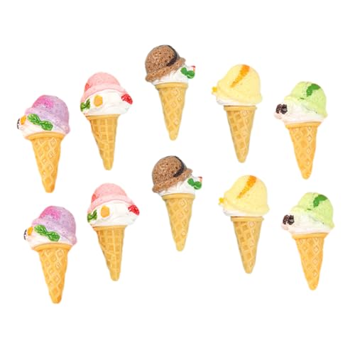 GETAJGHSD 10 Stück Simulation Eiscreme Dessert Display Modelle Rollenspiel Spielzeug Eistüte Modell Realistische Eiscreme Gefälschte Eiscreme Eiscreme Verzierungen Künstliche Eiscreme von GETAJGHSD