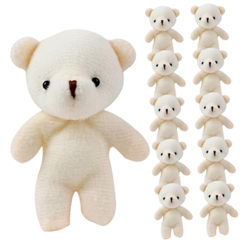 GETAJGHSD 12 Stück Bärenanhänger, Puppenbär, Plüsch Schlüsselanhänger, Hängende Kleine Bären, Tragbarer Bärenanhänger, Multifunktionale Bärenfiguren, Plüsch Schlüsselanhänger, Anhänger, von GETAJGHSD