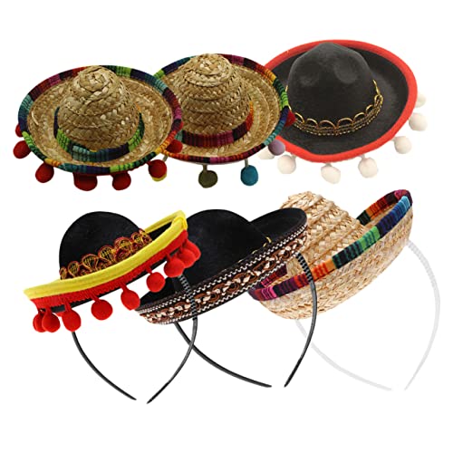 GETAJGHSD 12 Stück Mexikanische Stirnbänder Für Frauen, Mexikanisches Partyzubehör, Dekorativer Hut, Mexikanischer Sombrero Hut, Stirnband, Mexikanisches Partykostüm, Fiesta Stirnband, GETAJGHSD 12 Stück Mexikanische Stirnbänder Für Frauen, Mexikanisches Partyzubehör, Dekorativer Hut, Mexikanischer Sombrero Hut, Stirnband, Mexikanisches Partykostüm, Fiesta Stirnband, von GETAJGHSD