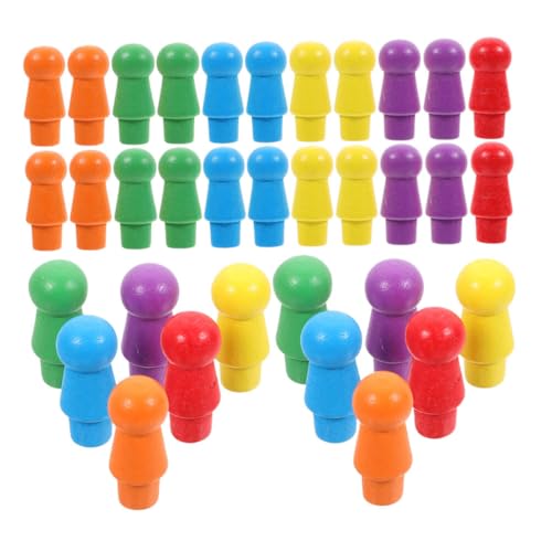 GETAJGHSD 120stücke Bunte Holzspielsteine Für Brettspiele Pawns Für Schach Dame Und Mehr Robuste Holzfiguren Als Vielseitige Spielmarkierungen Für Erwachsene von GETAJGHSD