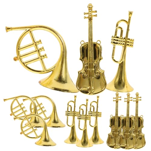GETAJGHSD 12St Dekorationen für Musikinstrumente Massenzauber Reize Charme weihnachtsbaumdeko Tannenbaum Dekoration Puppenhaus-Musikinstrumente Weihnachts-Mini-Instrumente Abs Golden GETAJGHSD 12St Dekorationen für Musikinstrumente Massenzauber Reize Charme weihnachtsbaumdeko Tannenbaum Dekoration Puppenhaus-Musikinstrumente Weihnachts-Mini-Instrumente Abs Golden von GETAJGHSD