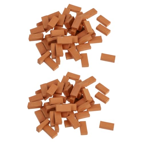 GETAJGHSD 150 Stück Miniatur Ziegelsteine für DIY Garten und Modellbau Miniatur Deko für Kreative Projekte für Sandtische und Architektur Displays von GETAJGHSD