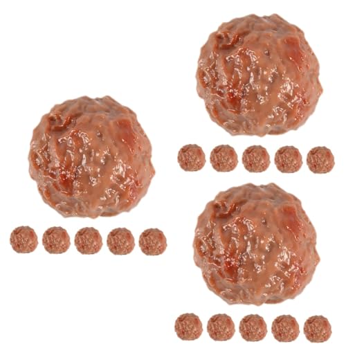 GETAJGHSD 18 Stück Simuliertes Rindfleischbällchen Modell, Künstliches Rindfleisch, Fleischbällchen, Rindfleisch, Fleischbällchen, Spielzeug, Rindfleisch, Fleischbällchen, Foto Requisite, von GETAJGHSD