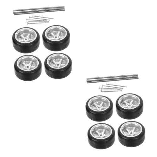 GETAJGHSD 2 Sätze Simulation Automodell Radnabenzubehör Spielzeugreifen Für Auto Kognitive Automodellreifen Autospielzeugteile Spielzeugteile Gummireifen Rc Fahrzeugzubehör Spielzeugreifen von GETAJGHSD