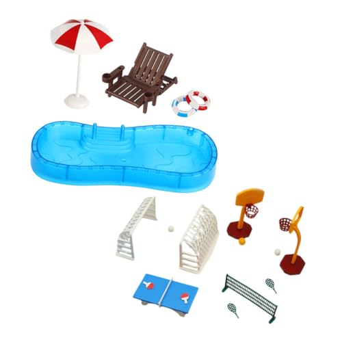 GETAJGHSD 2 Satz Miniatur Puppenhaus Schwimmbad und Strand Zubehör Set Teiliges Modell mit Schwimmring Strandstuhl und Sonnenschirm für Kreative Sommerdekoration und Spielmöglichkeiten GETAJGHSD 2 Satz Miniatur Puppenhaus Schwimmbad und Strand Zubehör Set Teiliges Modell mit Schwimmring Strandstuhl und Sonnenschirm für Kreative Sommerdekoration und Spielmöglichkeiten von GETAJGHSD