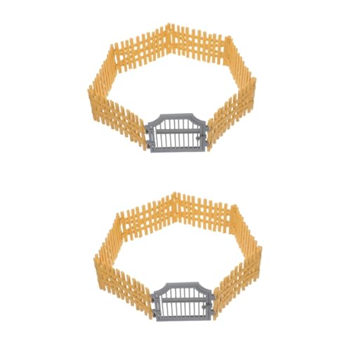 GETAJGHSD 2 Sets Zaunmodell , Kinderzaunspielzeug , Kinder , Rollenspielspielzeug , Bauernhoftiere , Zaunspielset Zubehör , Zaunspielzeug , Kinder DIY Zaun , Pferdekorral Zaunspielzeug , von GETAJGHSD