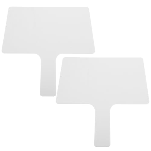 GETAJGHSD 2 Stück Antworttafel, Lehrtafel Zum Trockenlöschen, Kleine Trockenlöschpaddel Mit Griff, Kleine Whiteboards, Trockenlöschtafeln Zum Trockenlöschen, Hand Trockenlöschtafeln, von GETAJGHSD