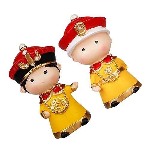 GETAJGHSD 2 Stück Cupcake Ornamente Kaiser Kaiserin Dekore Chinesische Stil Auto Ornamente von GETAJGHSD