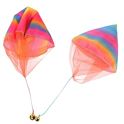 GETAJGHSD 2 Stück Fallschirmspielzeug Handwurf Fallschirme mit Schnur Outdoor für Jungen und Mädchen und Regenbogen Design für Kreative Spiele im Freien GETAJGHSD 2 Stück Fallschirmspielzeug Handwurf Fallschirme mit Schnur Outdoor für Jungen und Mädchen und Regenbogen Design für Kreative Spiele im Freien von GETAJGHSD