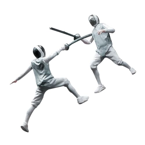 GETAJGHSD 2 Stück Fechten-modellfiguren Im Maßstab 1:64 Für Miniaturszenen, Diorama-fechten-Match-Modelle, Handbemalte Mini-puppenmodelle Aus Harz GETAJGHSD 2 Stück Fechten-modellfiguren Im Maßstab 1:64 Für Miniaturszenen, Diorama-fechten-Match-Modelle, Handbemalte Mini-puppenmodelle Aus Harz von GETAJGHSD