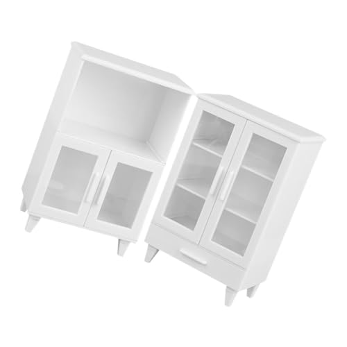 GETAJGHSD 2 Stück Miniatur-puppenhaus-zubehör, Puppenhaus-Schrank, Spielzeugmöbel, Miniatur-küchenschränke, Puppenhaus-Schrank-Modelle Für Miniatur-möbel-Dekorationen GETAJGHSD 2 Stück Miniatur-puppenhaus-zubehör, Puppenhaus-Schrank, Spielzeugmöbel, Miniatur-küchenschränke, Puppenhaus-Schrank-Modelle Für Miniatur-möbel-Dekorationen von GETAJGHSD