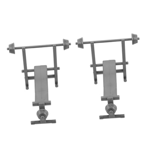GETAJGHSD 2 Stück Realistische Gym Accessoires für Puppenhaus Mini Hanteln und Gewichtsbänke für DIY Miniatur Landschaftsdekoration von GETAJGHSD