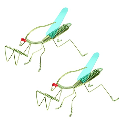 GETAJGHSD 2 Stücke Realistische Mantisschmuck Simulation Insektenmodelle Handgemachte (grün) von GETAJGHSD