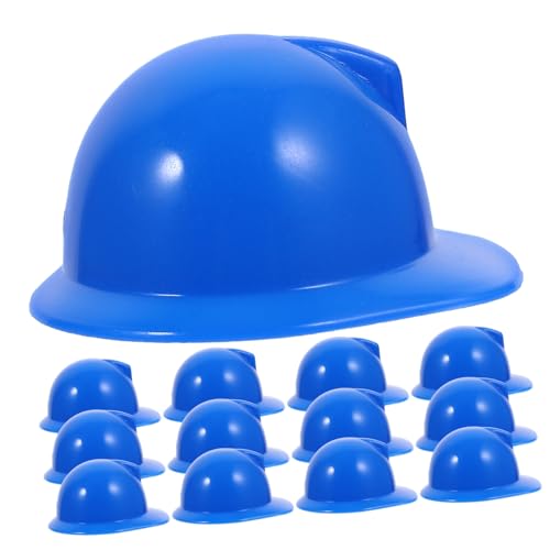 GETAJGHSD 20 Stck Miniatur Puppen Sicherheitshelm Mini Hard Hats für Puppen Blau Praktische Dekoration für Puppenoutfits Robustes Kunststoffmaterial Langlebig und Sicher von GETAJGHSD