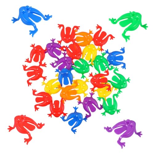 GETAJGHSD 20 Stück Kreatives Spielzeug, Buntes Hüpffrosch Spielzeug, Lustiges Hüpfspielzeug, Kleinkinder Froschspielzeug, Springfrosch Spielzeug, Frösche Springendes Spielzeug, Finger von GETAJGHSD