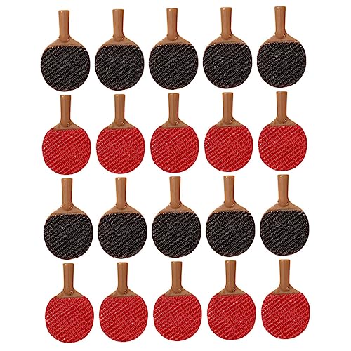 GETAJGHSD 20 Stück Mini Tischtennis Simulations Pong für Puppenhaus Dekoration und DIY Bastelprojekte Schlüsselanhänger für Freunde von GETAJGHSD