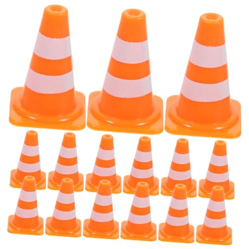 GETAJGHSD 20 Stück Straßensperren Simulations Requisiten, Straßensperren Modell, Miniatur Verkehrskegel, Miniatur Barrikade, Kleines Verkehrsschild Spielzeug, Miniatur Straßensperren von GETAJGHSD
