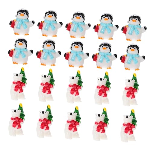 GETAJGHSD 20 Stück Weihnachts Mikroszenen Ornament, Tierfigur Aus Kunstharz, Mini Bärenfigur, Miniatur Weihnachtsdekoration, Weihnachtsparty, Entzückende Miniaturfigur, Weihnachtsparty GETAJGHSD 20 Stück Weihnachts Mikroszenen Ornament, Tierfigur Aus Kunstharz, Mini Bärenfigur, Miniatur Weihnachtsdekoration, Weihnachtsparty, Entzückende Miniaturfigur, Weihnachtsparty von GETAJGHSD