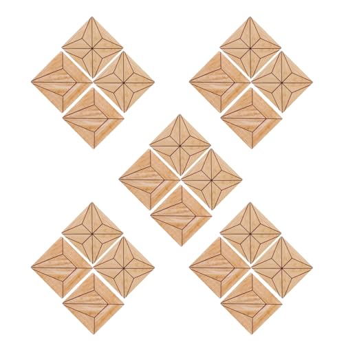 GETAJGHSD 20Stücke Miniatur Puppenhaus Bodenfliesen aus Holz Doppelseitiges Retro Design für Küche Wohnzimmer und Schlafzimmer Einzigartiges Dekorationszubehör für Puppenhäuser von GETAJGHSD
