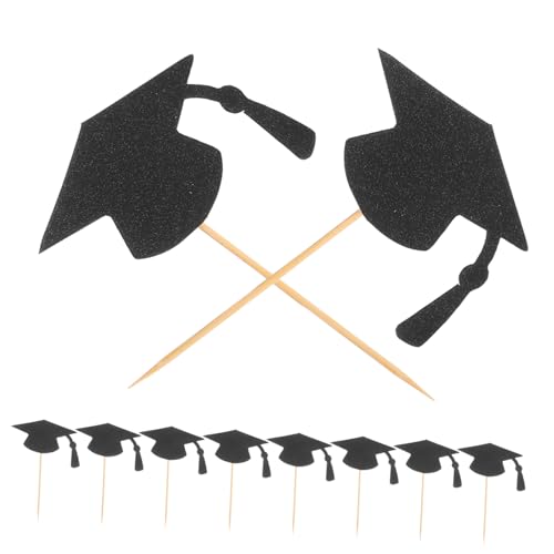 GETAJGHSD 24 Stück Abschlussfeier Cupcake Topper Einzigartige Dekoration für Graduation Kuchen Einfach zu Verwenden für Verschiedene Kuchen Geeignet für Party Highlights von GETAJGHSD