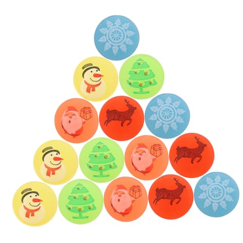 GETAJGHSD Lustiges Hüpf-weihnachtsset 24-teiliges Im Dunkeln Leuchtendes Hüpfspielzeug Für Weihnachten von GETAJGHSD