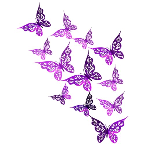 GETAJGHSD 24 Stück Schmetterlings Wandaufkleber, Schmetterlings Design, Wandaufkleber Für Zuhause, Zum Abziehen Und Aufkleben, DIY Wandaufkleber, Selbstklebende Wandaufkleber, von GETAJGHSD