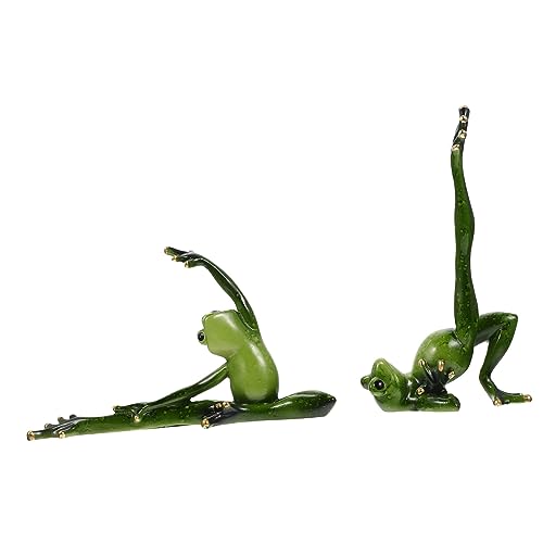 GETAJGHSD 2St Yoga-Frosch Froschspielzeug Simulierte Froschornamente Dekorative Froschornamente Froschkugeln Froschstatue Bausatz Skelett dekorative Froschverzierung Frösche Figur Harz Green GETAJGHSD 2St Yoga-Frosch Froschspielzeug Simulierte Froschornamente Dekorative Froschornamente Froschkugeln Froschstatue Bausatz Skelett dekorative Froschverzierung Frösche Figur Harz Green von GETAJGHSD