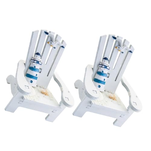 GETAJGHSD 2pcs Mediterraner Stil Mini -Stuhl Holzkisten Schmücken Schlafzimmer Schreibtisch Ornamente von GETAJGHSD