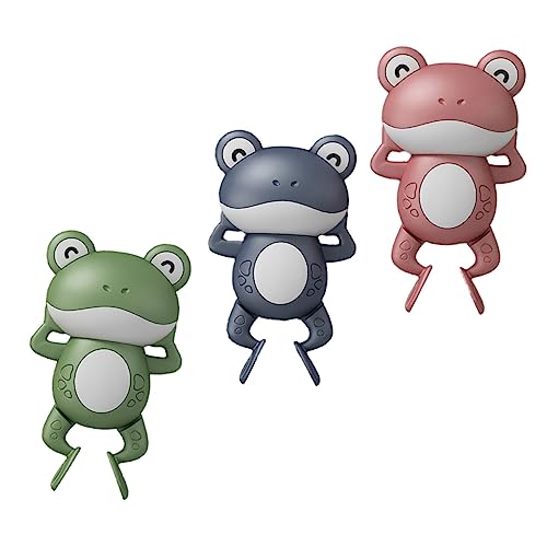GETAJGHSD 3 Stück Aufzieh Badespielzeug für wasserdichte Interaktive Badewannenspielzeuge Cartoon Design Grün Blau Praktische Schwimmtiere für Kleinkinder und Junge Mädchen von GETAJGHSD